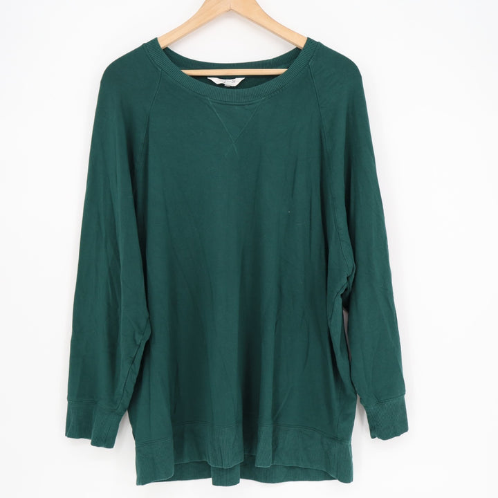 Soma Sweatshirt Womens Medium Sage Green Stretch Long Sleeve Crew Neck Pullover
