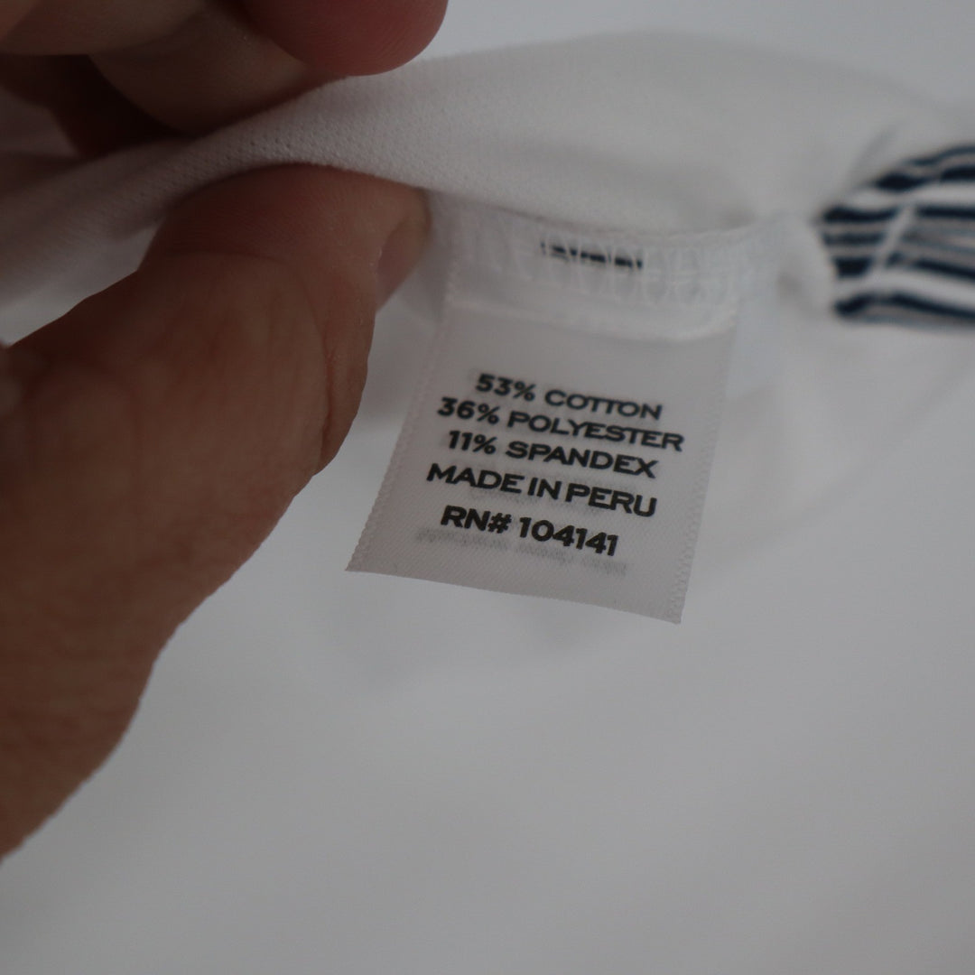 Walter Hagen Clubhouse Solid Pique Polo Mens XXL White Short Sleeve Golf Shirt