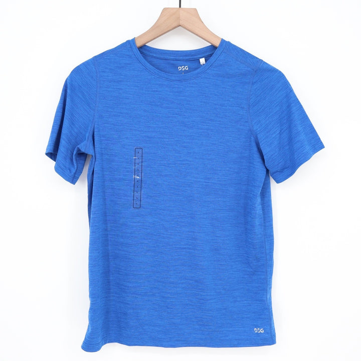 DSG Boys Movement Tee Team Royal Blue Heather Performance Shirt Size L 14-16