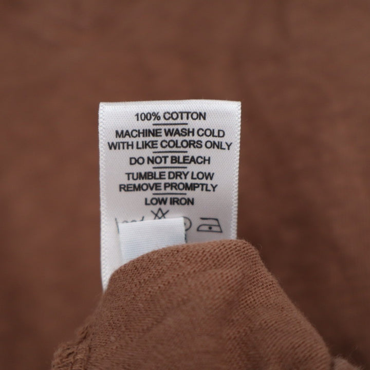 American Giant Premium Slub Tee Shirt Men's Medium Brown Cotton Knit V-Neck