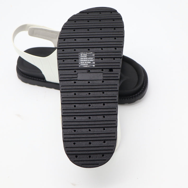 Unionbay Vega White Croc Embossed Double Buckle Slingback Sandals U4VEG20 9M