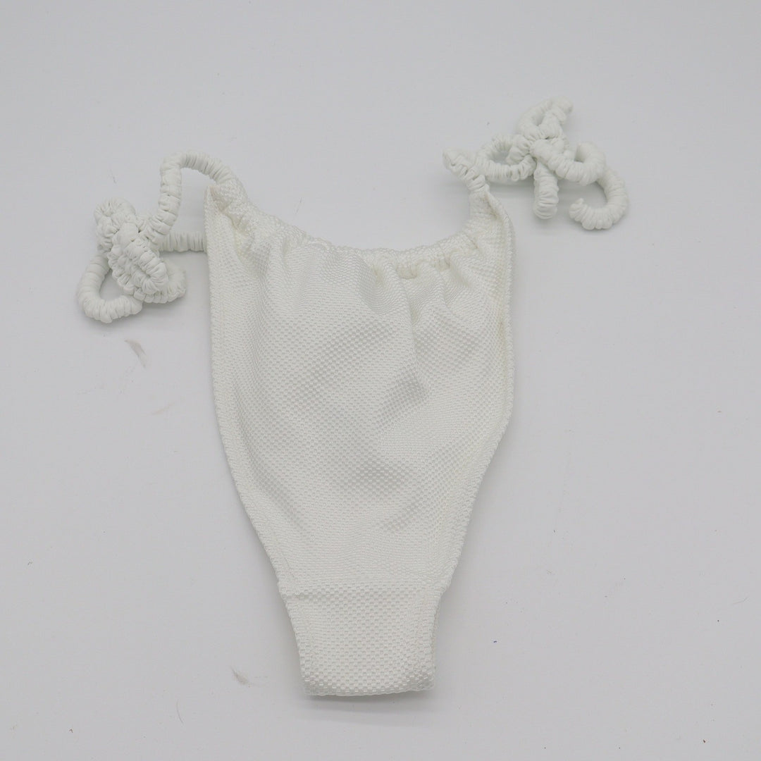 Aerie Bikini Bottom Womens S Cheekiest White Textured Side Tie New