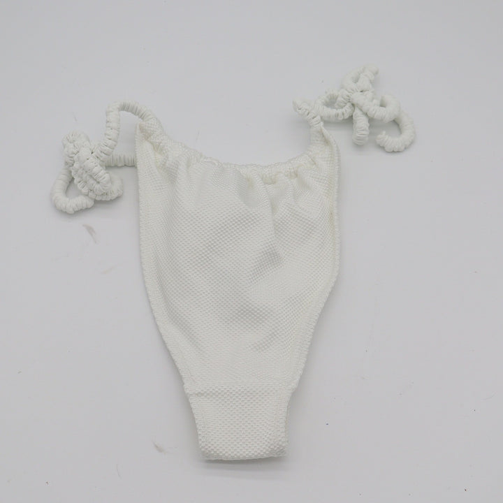 Aerie Bikini Bottom Womens S Cheekiest White Textured Side Tie New