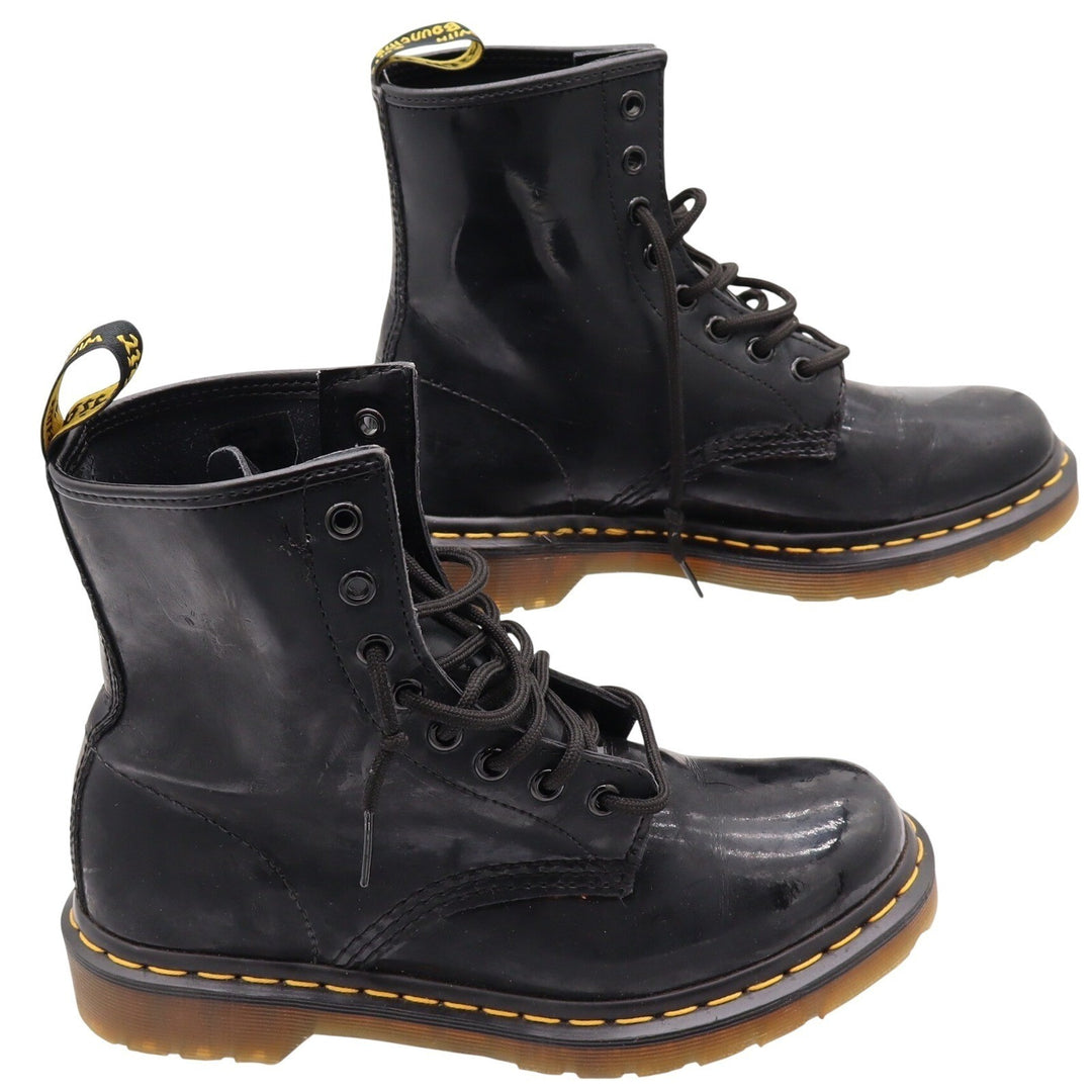 Dr. Martens 1460 Black Patent Leather 8-Eye Combat Boots US Women 7