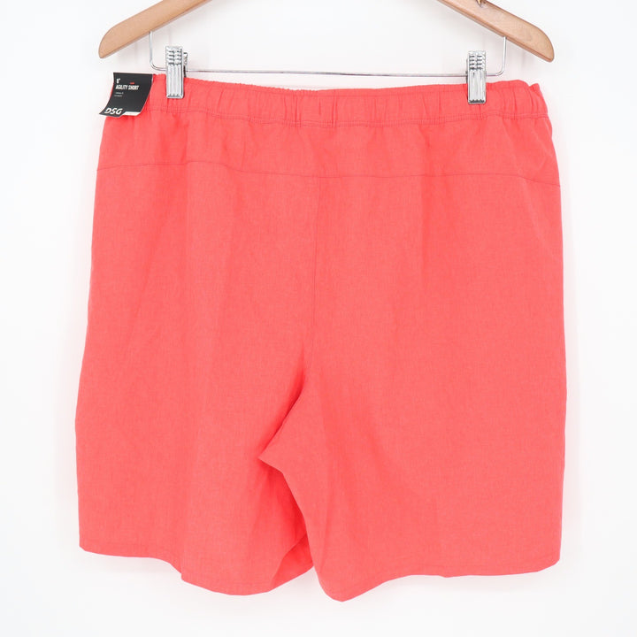 DSG Mens 8 Inch Agility Short Cabana Coral Heather Orange Athletic L