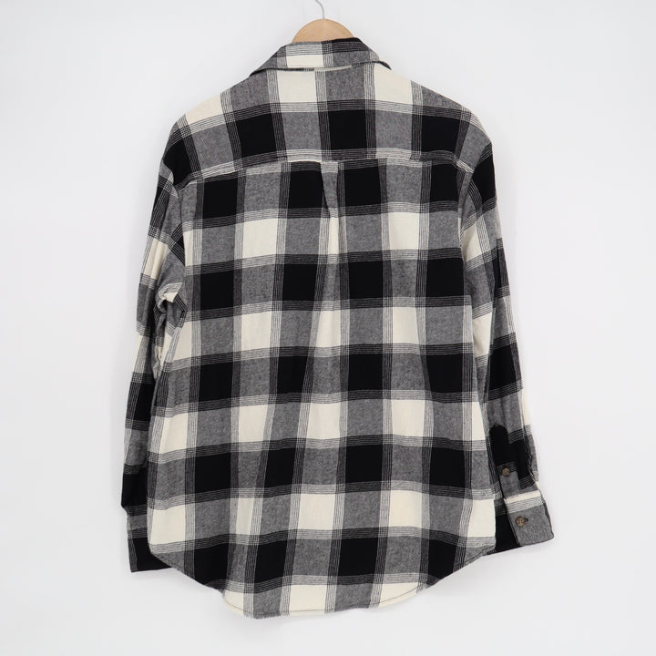 Old Navy The Boyfriend Flannel Shirt Womens Medium Multicolor Plaid Button Up