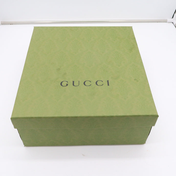 Gucci GG Supreme Leather Lug Sole Platform Buckle Ankle Boots White 38.5