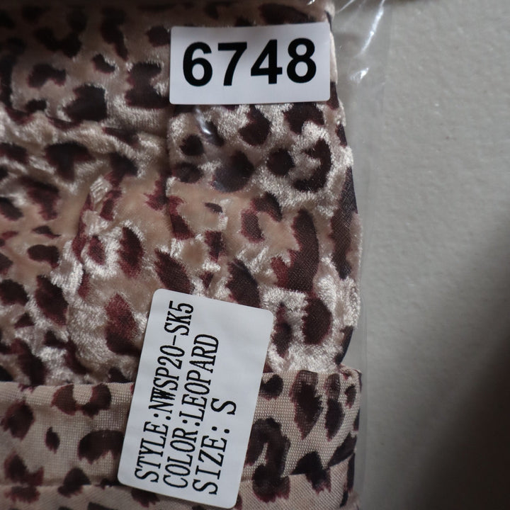 Naked Wardrobe Womens Leopard Print Ruched Side Drape Mini Skirt Small