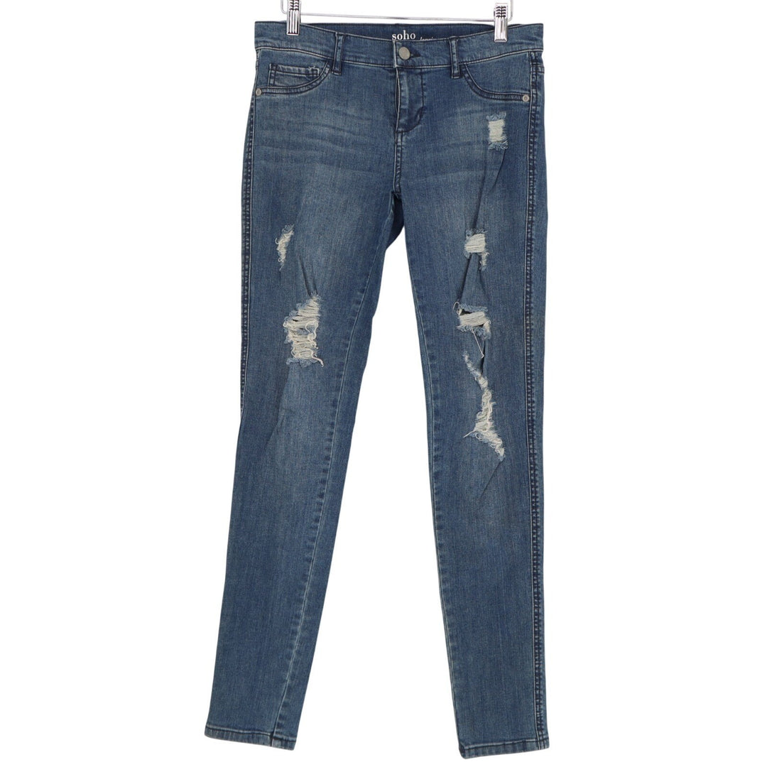 New York & Company Soho Legging Jeans Women 2 Blue Denim Stretch Low Rise Skinny