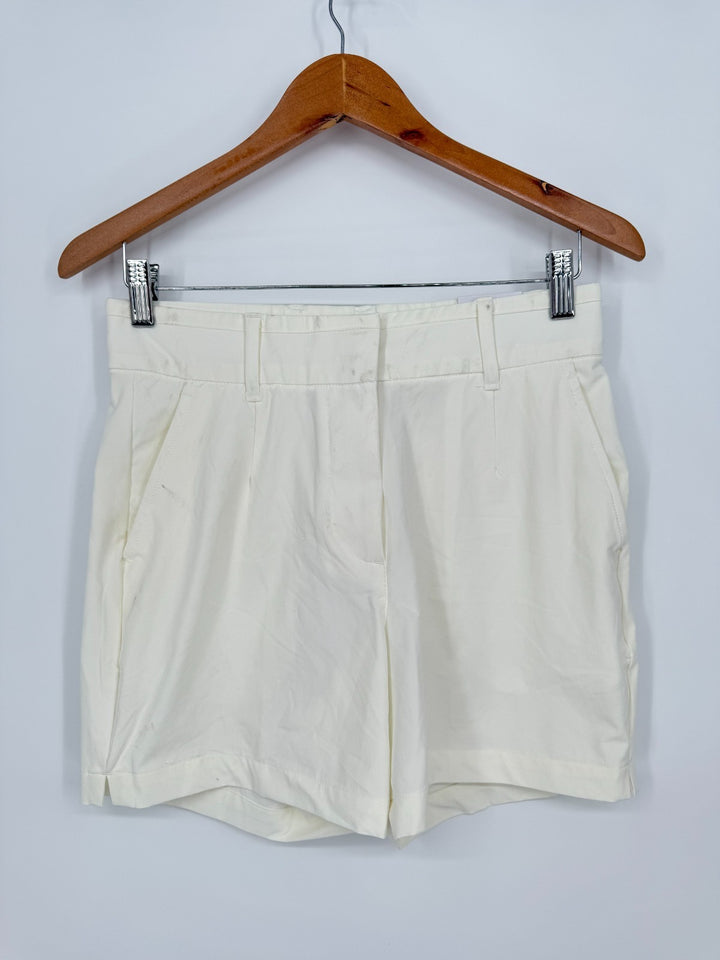 Nike Dri Fit Victory Golf Shorts Womens S White Logo Mesh Lined Standard Fit