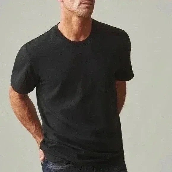 American Giant Mens Classic Crew Neck Tee Black 100% Cotton Made in USA Small