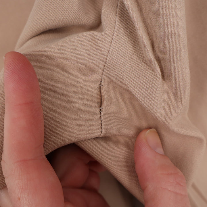 Eileen Fisher Ankle Trousers Women PS Beige Cotton Stretch Side Zip Straight Leg