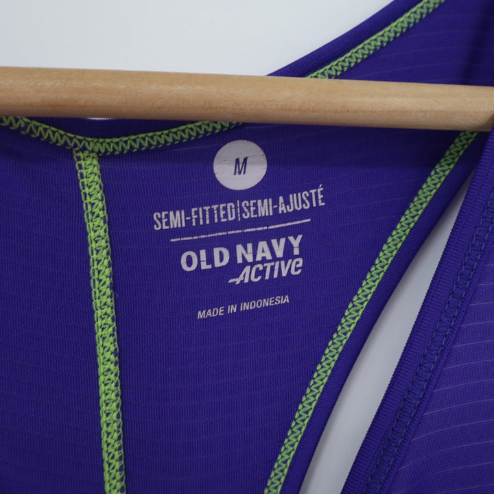 Old Navy Active Womens Medium Purple Racerback Tank Top Semi-Fitted Gym Shirt