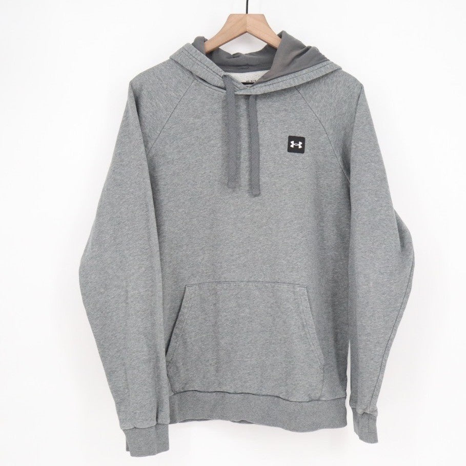 Under Armour Rival Coldgear Hoodie Mens Large Heather Gray Fleece Raglan Sleeve