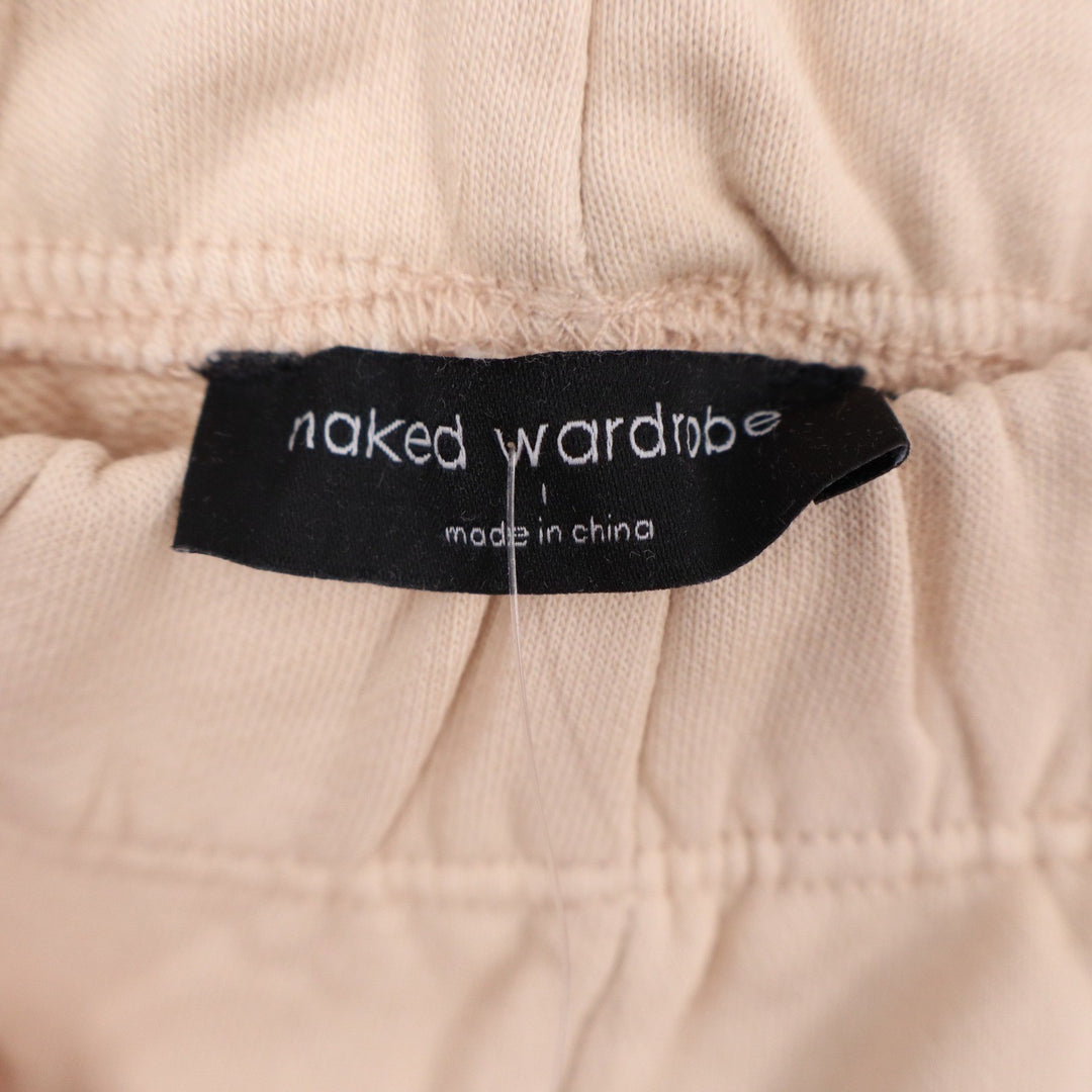 Naked Wardrobe Tan Beige Sweatshirt Sweatpants Set Large Loungewear
