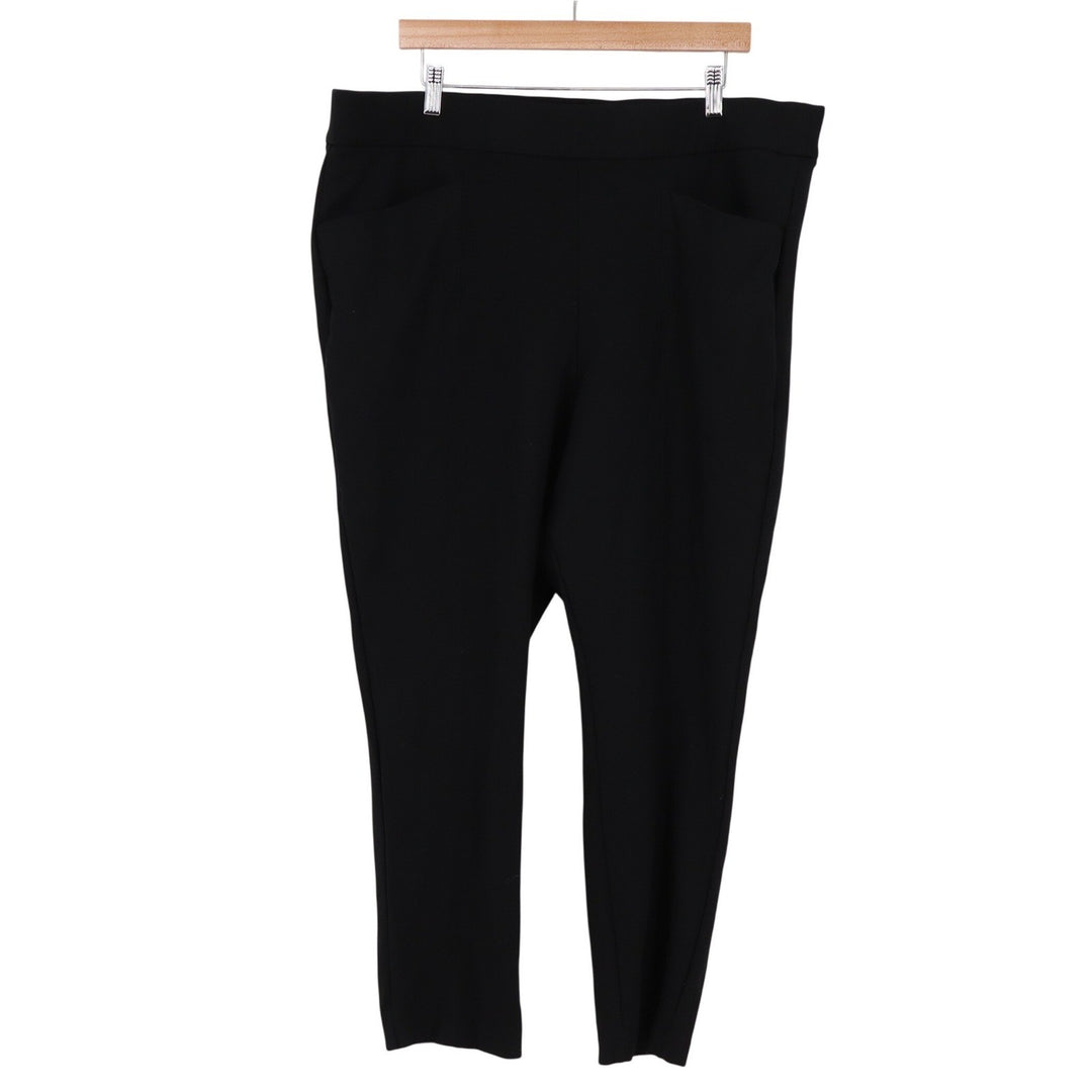 Ava & Viv Womens Black Ponte Pull On Tapered Leg Pants Plus Size 2X Stretch