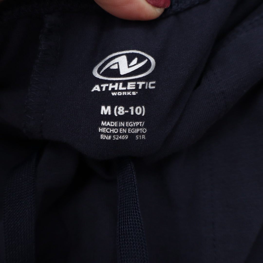 Athletic Works Sweatpants Women M Navy Blue Drawstring Excellent