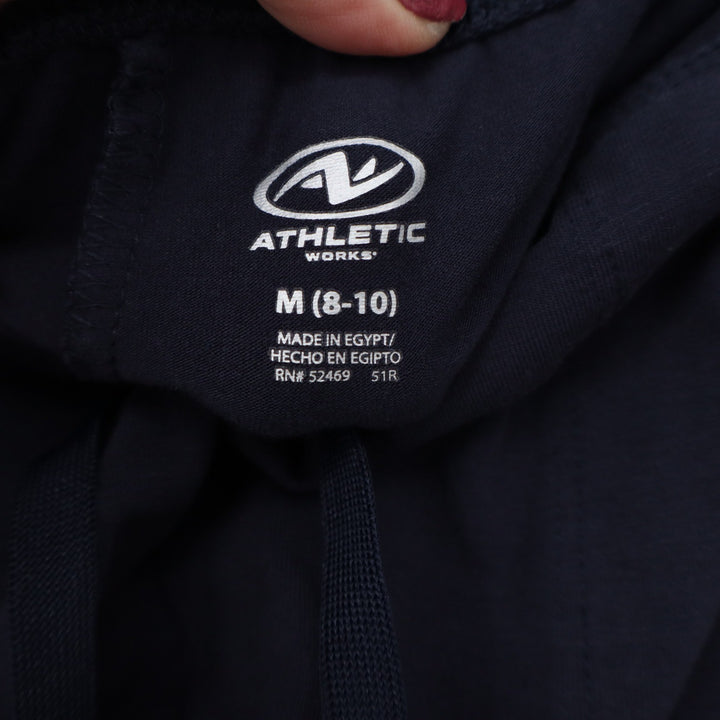 Athletic Works Sweatpants Women M Navy Blue Drawstring Excellent