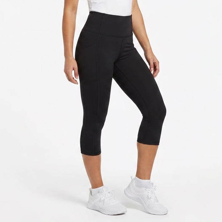 DSG Womens Momentum High Rise Crop Leggings Pure Black XS