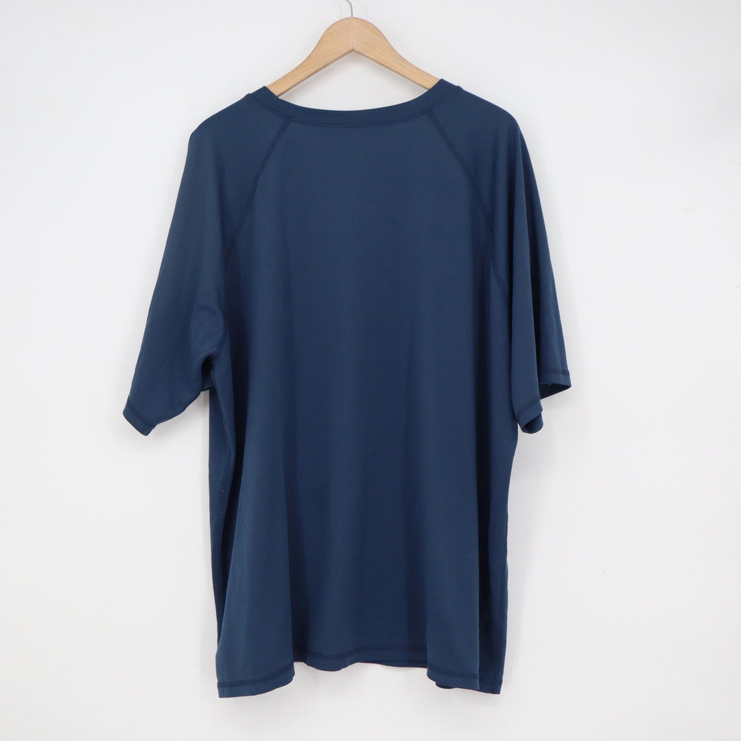 Kanu Surf Mens Navy Blue Short Sleeve Rash Guard Swim Shirt 3X