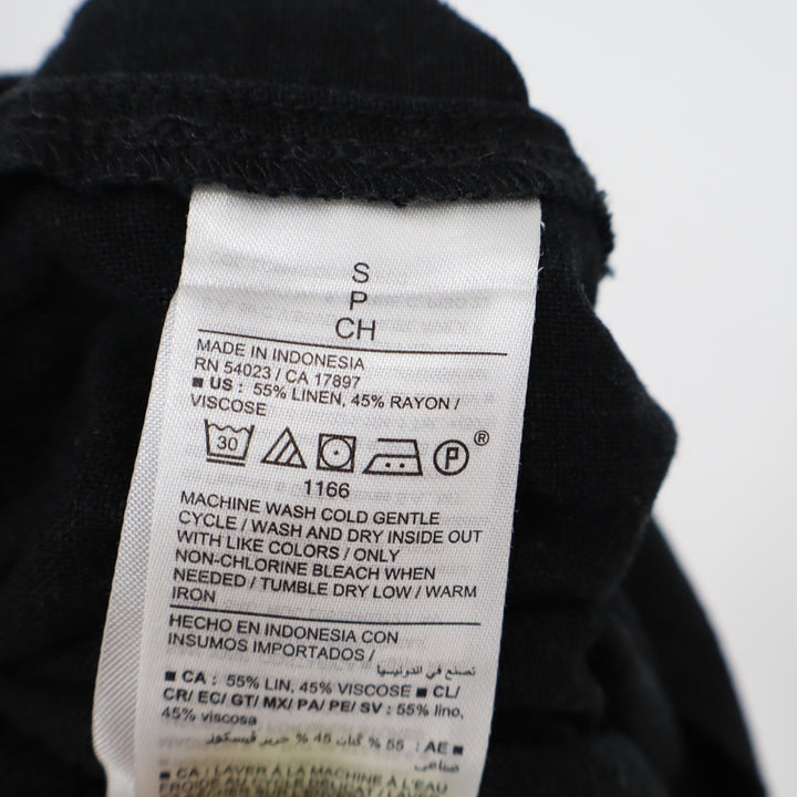 Old Navy Black Linen Blend Wrap Skort Shorts Side Tie Small