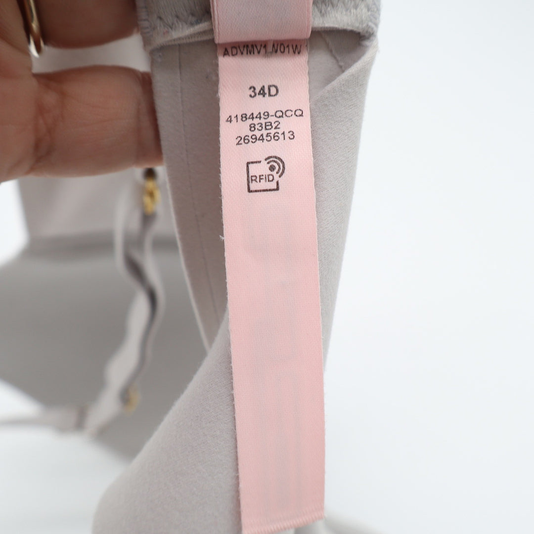 Victoria's Secret Incredible Perfect Shape Bra 34D Grey Underwire