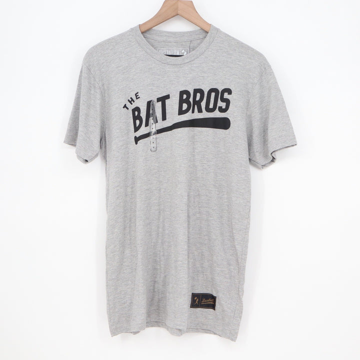 Baseballism Mens The Bat Bros Graphic T-Shirt Heather Gray Size M