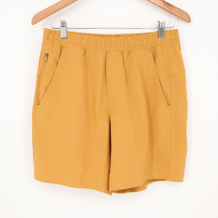 VRST Mens All-In Short 7" Unlined Palomino Gold Yellow Stretch Athletic Small