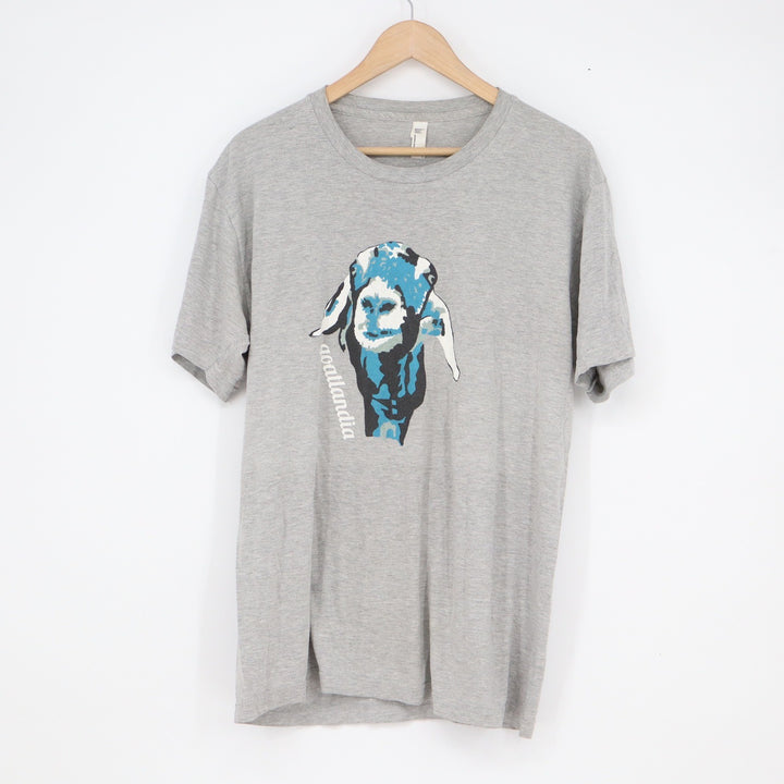 American Apparel Goatlandia Graphic T-Shirt Gray Mens Large Made in USA