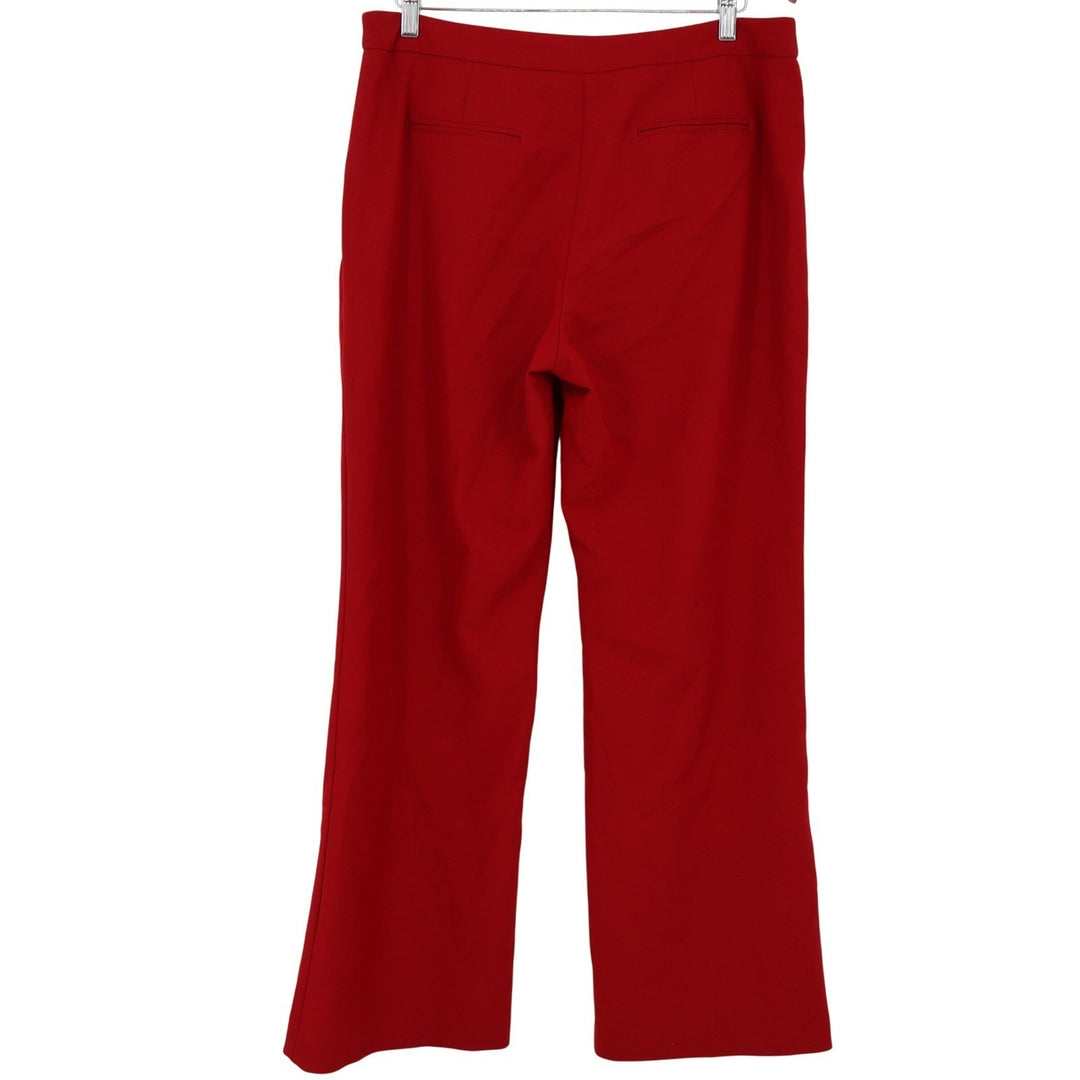 Nicole Miller New York Red Straight Leg Dress Pants Womens 14 Workwear