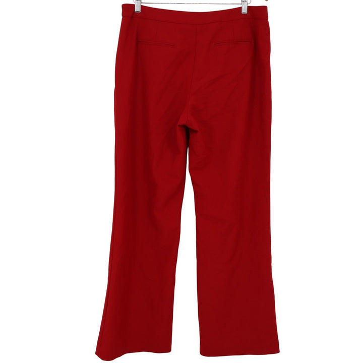Nicole Miller New York Red Straight Leg Dress Pants Womens 14 Workwear