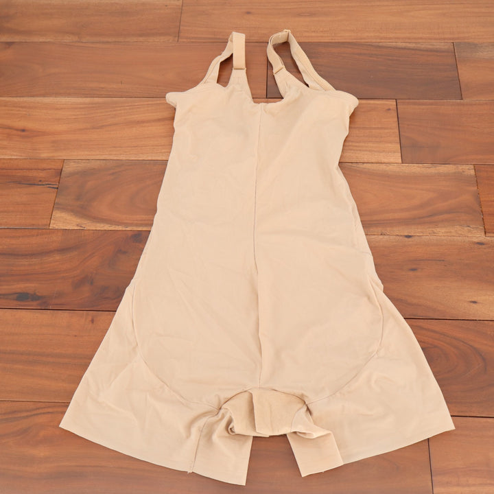 Miraclesuit Tummy Tuck Extra Firm Control Open Bust Bodysuit Short Women M Beige