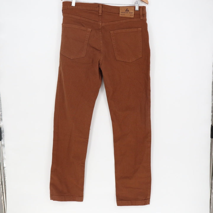 American Giant Roughneck Jeans Womens 32x30 Rust Canvas Cotton High Rise Skinny