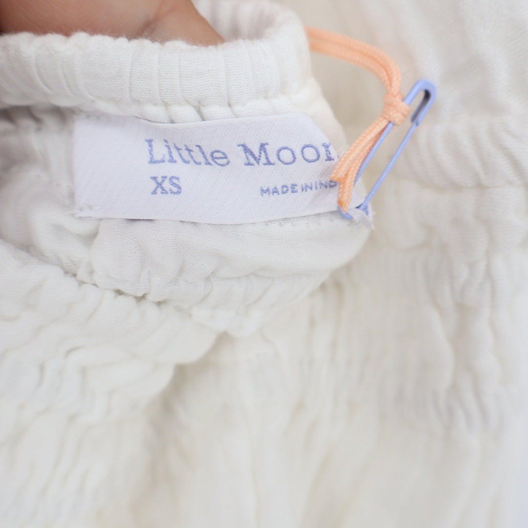 Little Moon Aritzia Aries White AirPlush Organic Cotton Gauze Midi Dress XS NEW