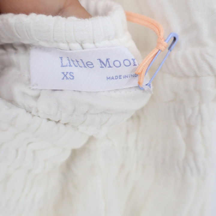Little Moon Aritzia Aries White AirPlush Organic Cotton Gauze Midi Dress XS NEW