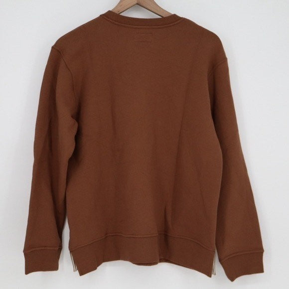American Giant Midweight Sweatshirt Womens Medium Brown Fleece Lined Crew Neck