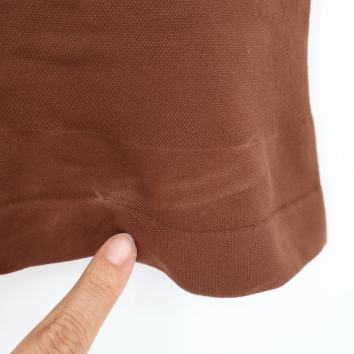 Brown Square Neck Seamless Tank Top Stretch Camisole Small