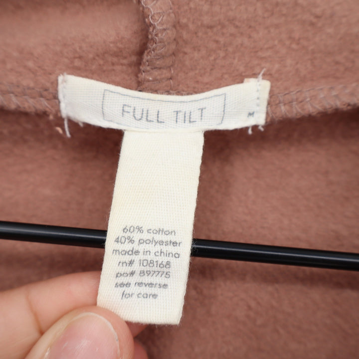 Full Tilt Mauve Zip Up Hoodie Womens Medium Fleece Drawstring Pocket