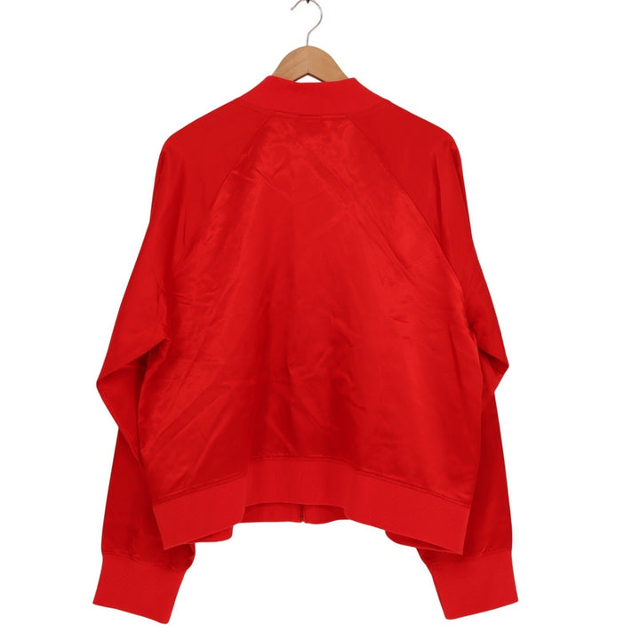 OFFLINE By Aerie Track Jacket Women XL Red Cotton You're A Winner Satin Full Zip