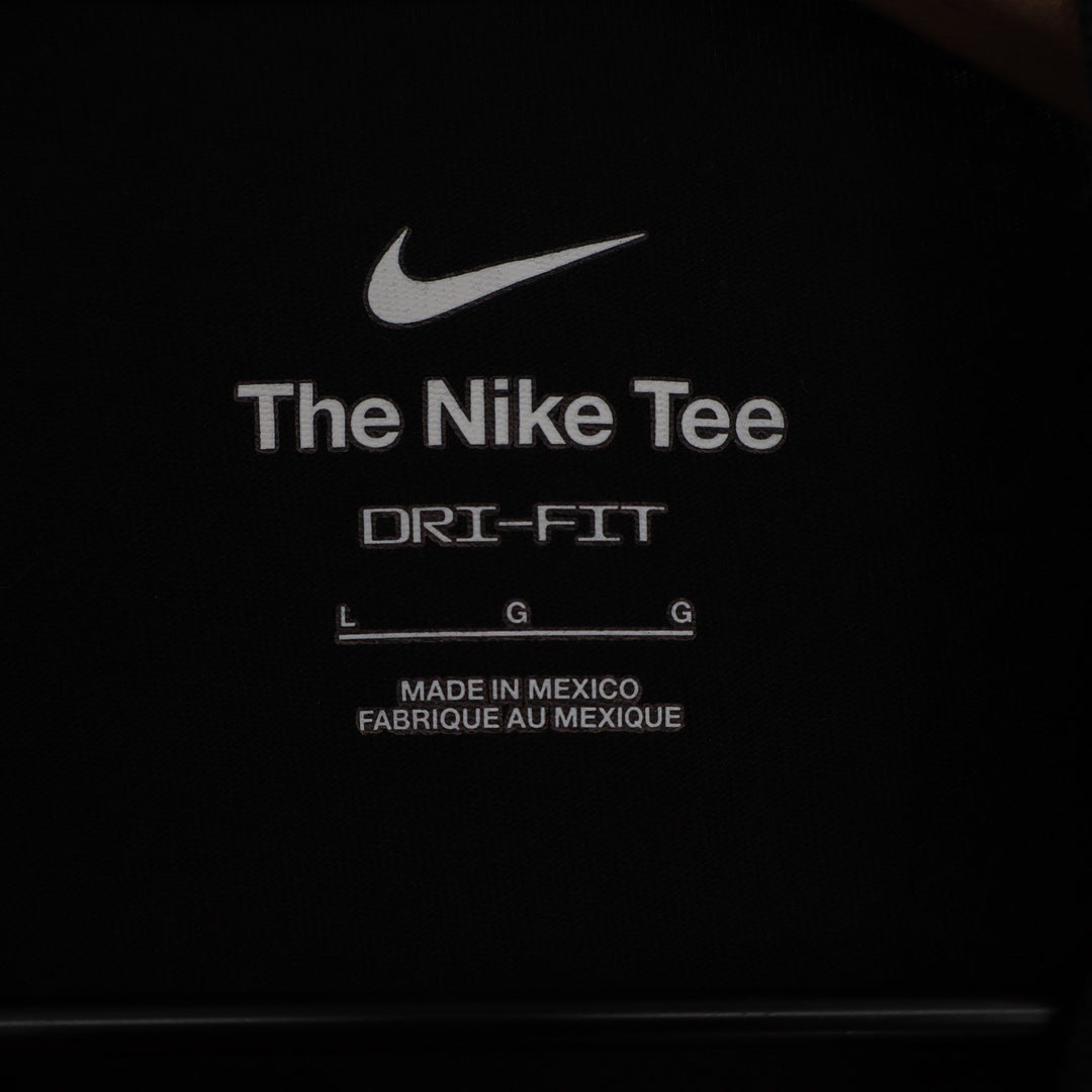 Nike Dri-FIT Short Sleeve T-Shirt Mens Large Black Swoosh Logo Tee