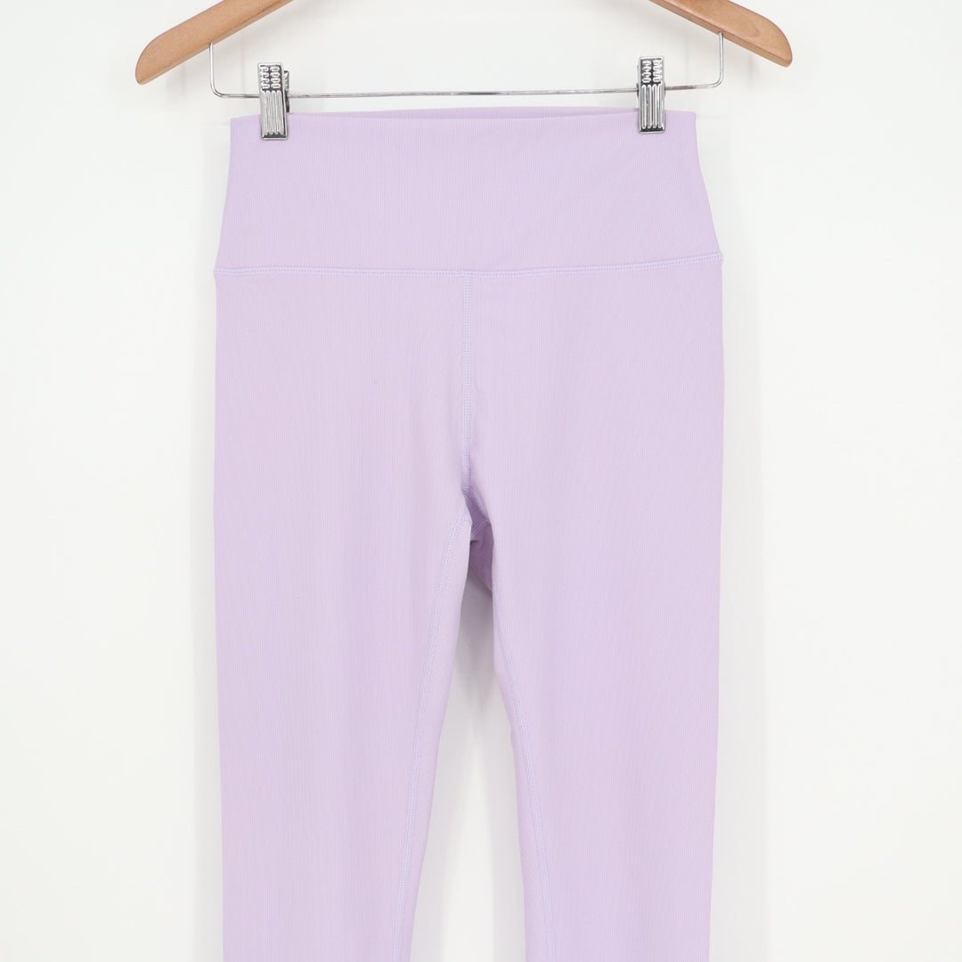 Wilo The Label Base Ribbed 7/8 Leggings Womens Medium Lilac Moisture Wicking