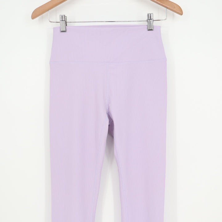 Wilo The Label Base Ribbed 7/8 Leggings Womens Medium Lilac Moisture Wicking