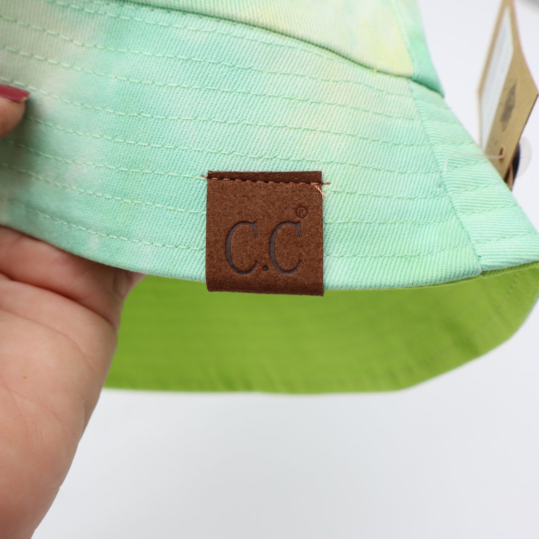 C.C Bucket Hat Women's OS Mint Green Tie Dye Reversible UPF 50+ New