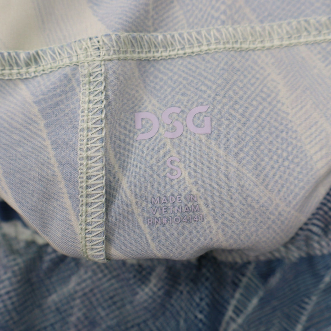 DSG Mens Agility 6 Inch Training Shorts Navy Lime Abstract Print Small NEW