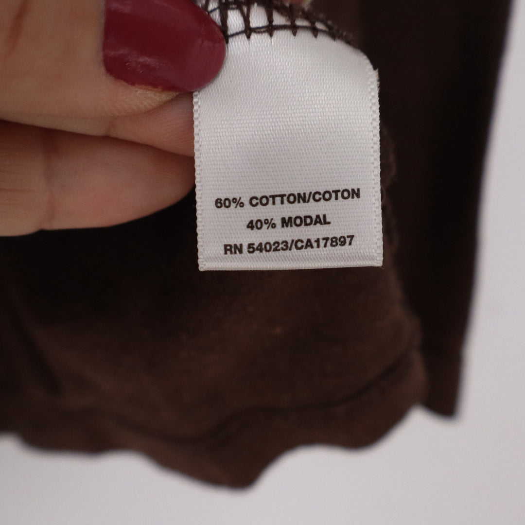 Old Navy Maternity Brown Long Sleeve Deep V-Neck Empire Waist Top Small