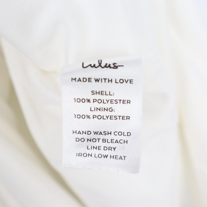 Lulus Heavenly Promise Two Piece Maxi Dress Women Small White Sheer Lace Detail