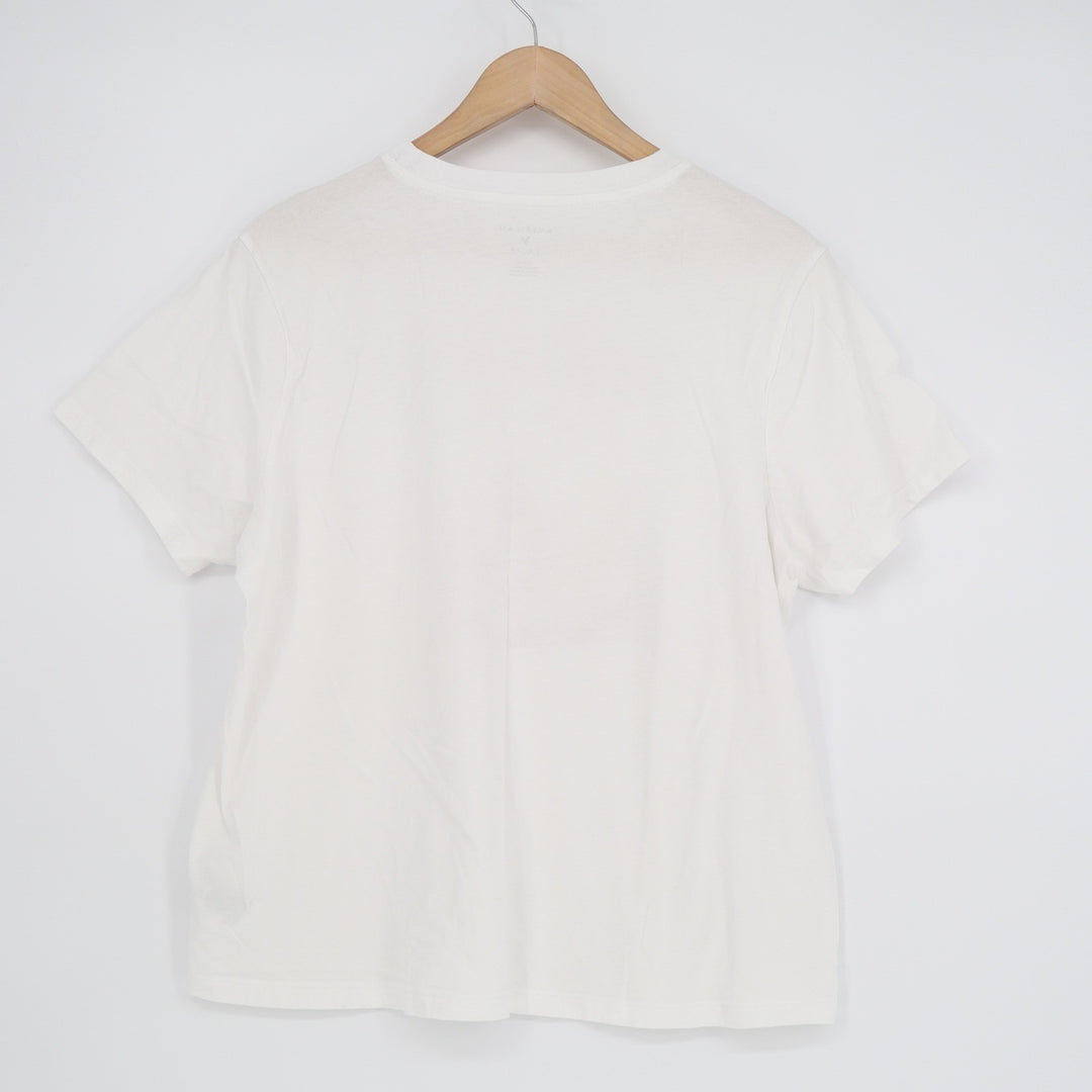 American Eagle Island Treats Fresh Fruit Graphic T-Shirt White Large