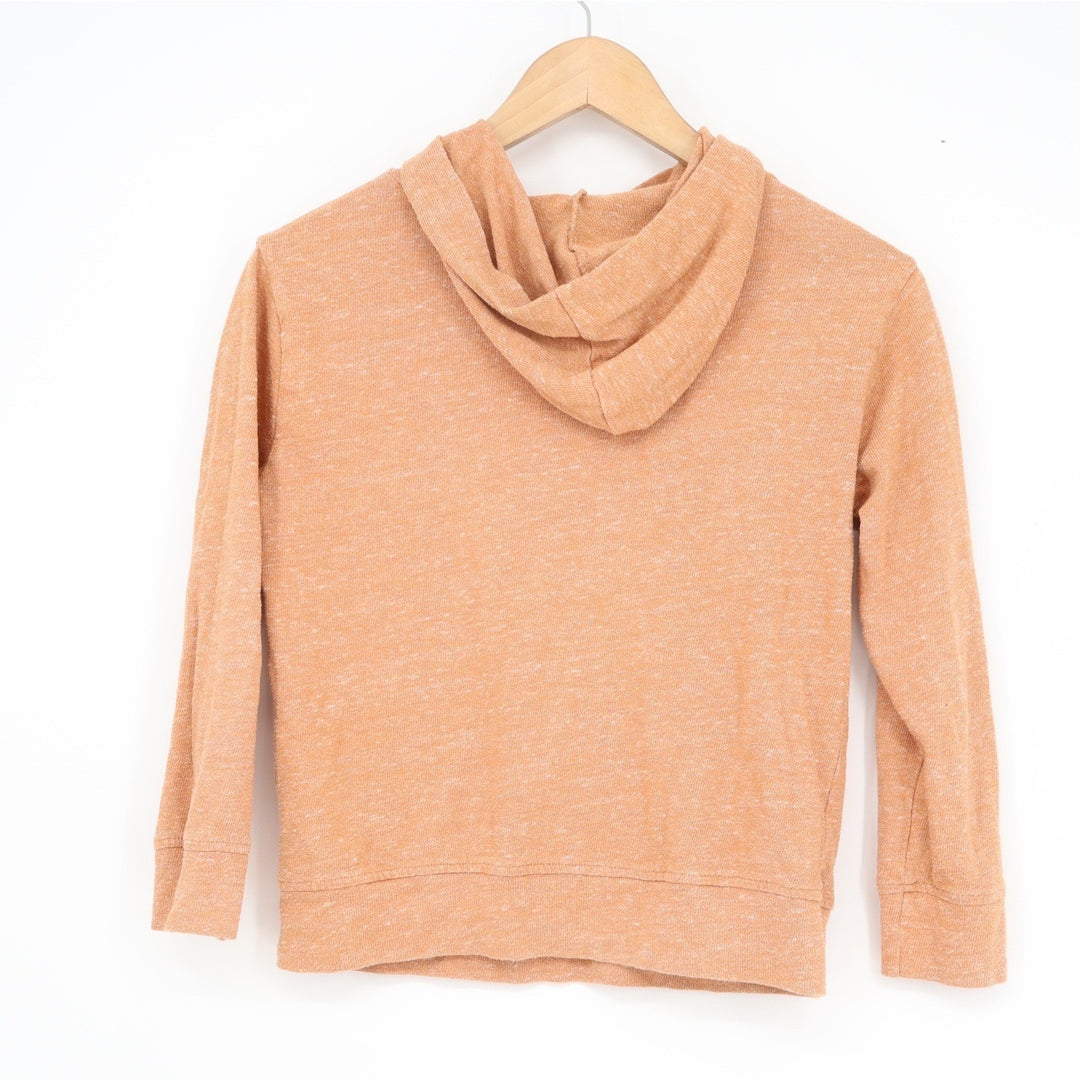 Gap Kids Boys Medium M 8-9 Orange Marl Knit Pullover Hoodie Sweatshirt