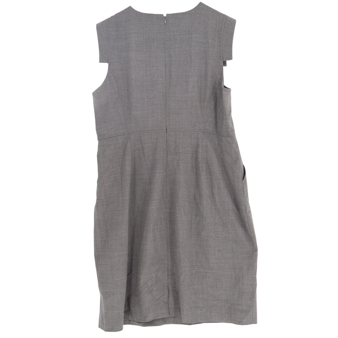 J.Crew Italian Stretch Wool Tollegno 1900 Gray Sheath Dress Size 18 SSA 106