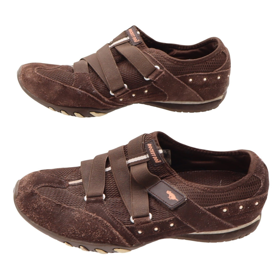 Rocket Dog Sneakers Womens 9 Mary Jane Brown Suede Mesh Studded Good